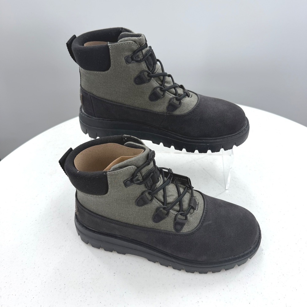 Hey Dude Tonya Eco Shield Black Grey Ankle Boots 122504900 Womens 7 NEW
